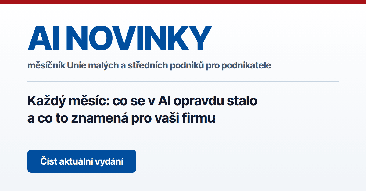 AI novinky pro podnikatele: nové vydání ke čtení
