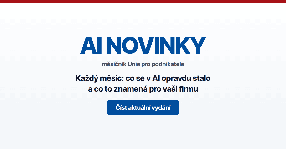 AI novinky pro podnikatele: nové vydání ke čtení