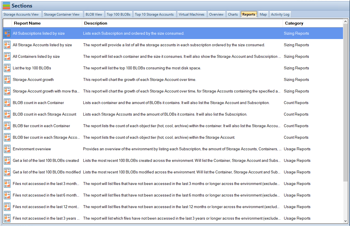 Reports Tab