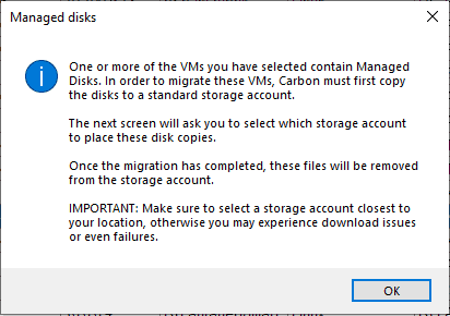 Azure Managed Disk Prompt