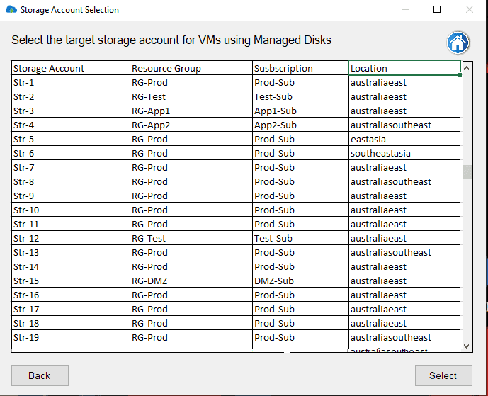 Azure Storage Account Details