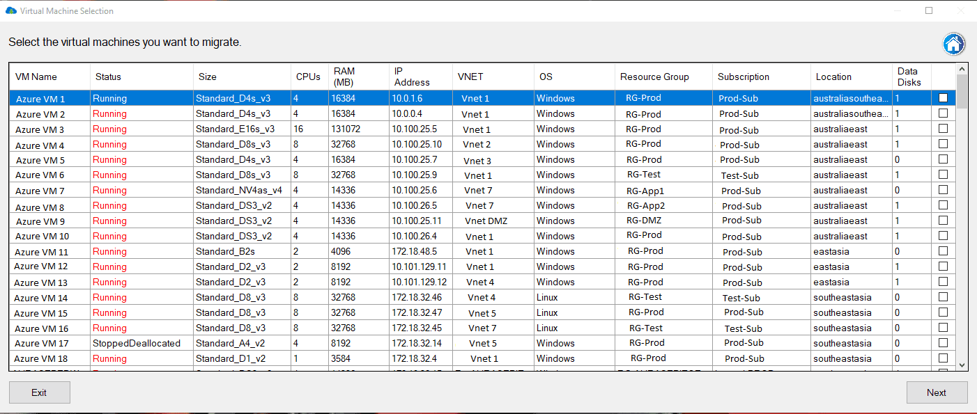 Carbon Azure VM Details