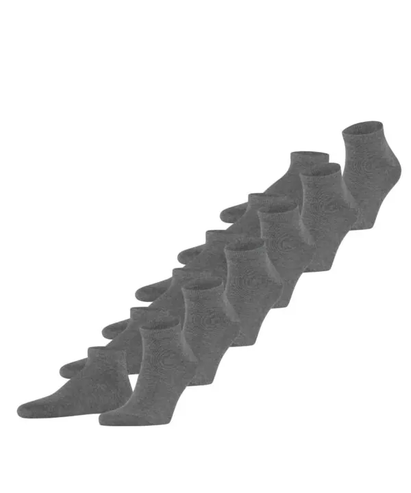 FALKE Heren Sneakersokken Happy 6-Pack Lichtgrijs