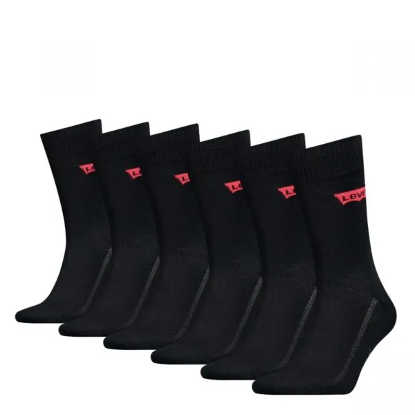Levi’s Herensokken 168Sf Regular Cut 6-Pack Zwart