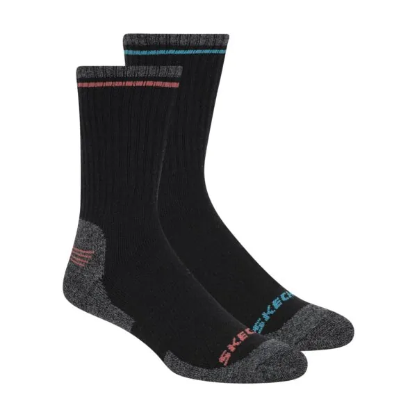 Skechers Heren Wandelsokken Wol 2-Pack Zwart