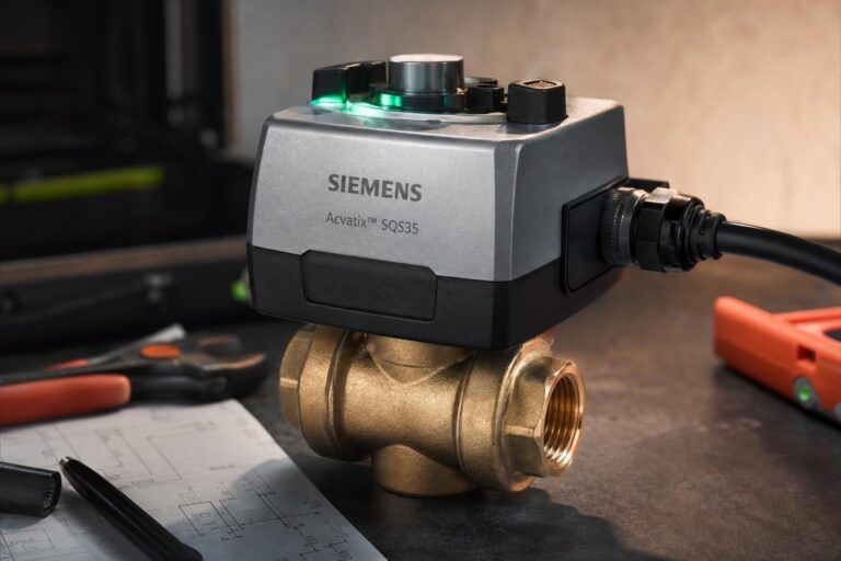 Servomoteur Siemens Acvatix SQS35 sur vanne brides