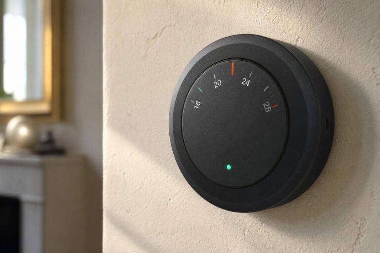 Thermostat T1 Element sur paroi plâtre tertiaire