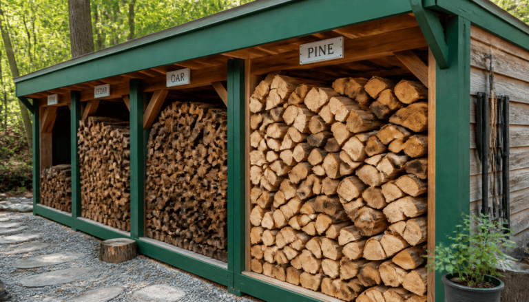 abri bois de chauffage