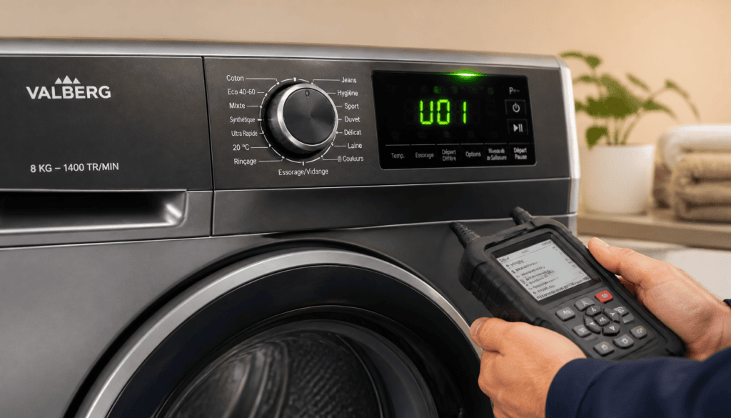 code erreur u01 lave-linge valberg