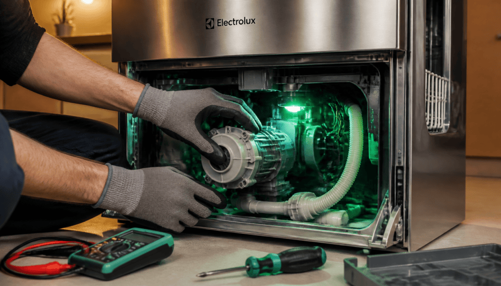 code i20 electrolux pompe fonctionne