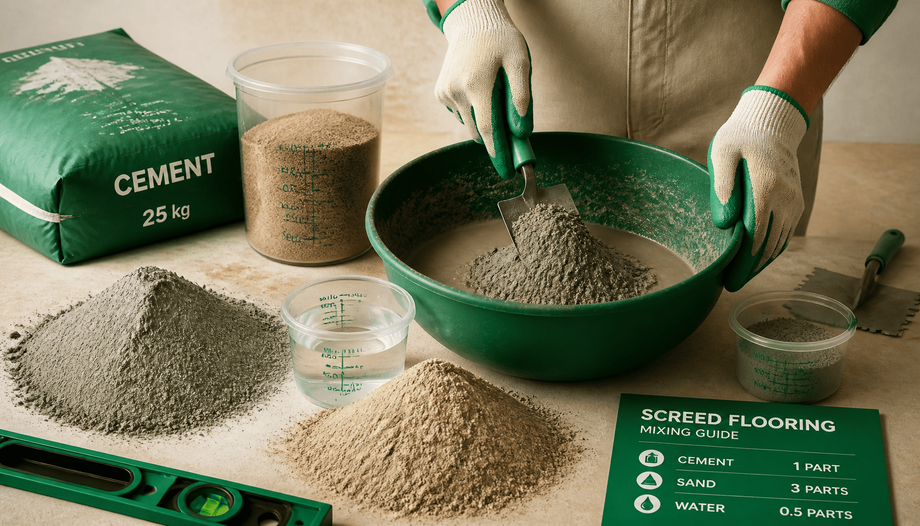 dosage pour une chape