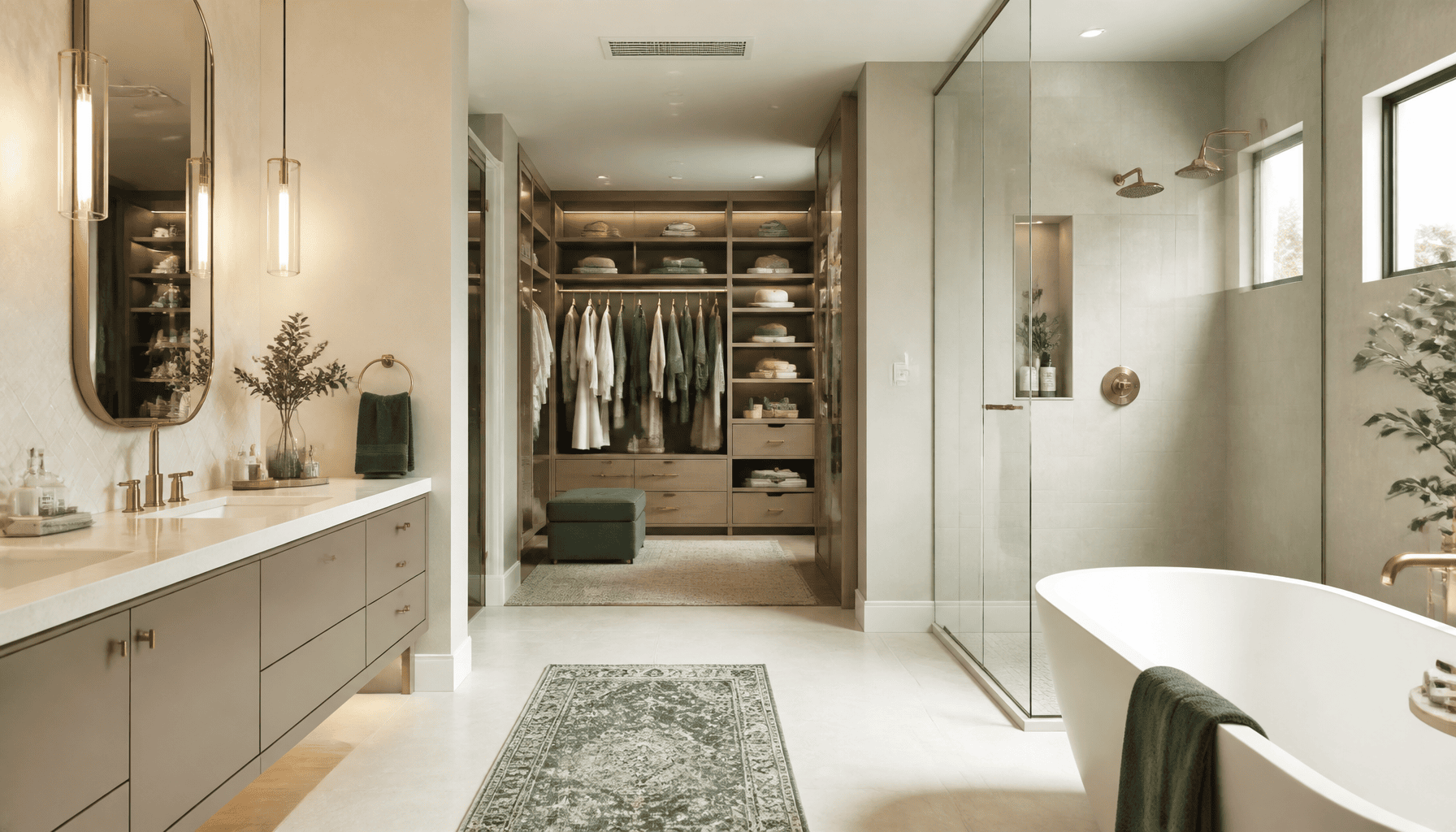 dressing dans salle de bain