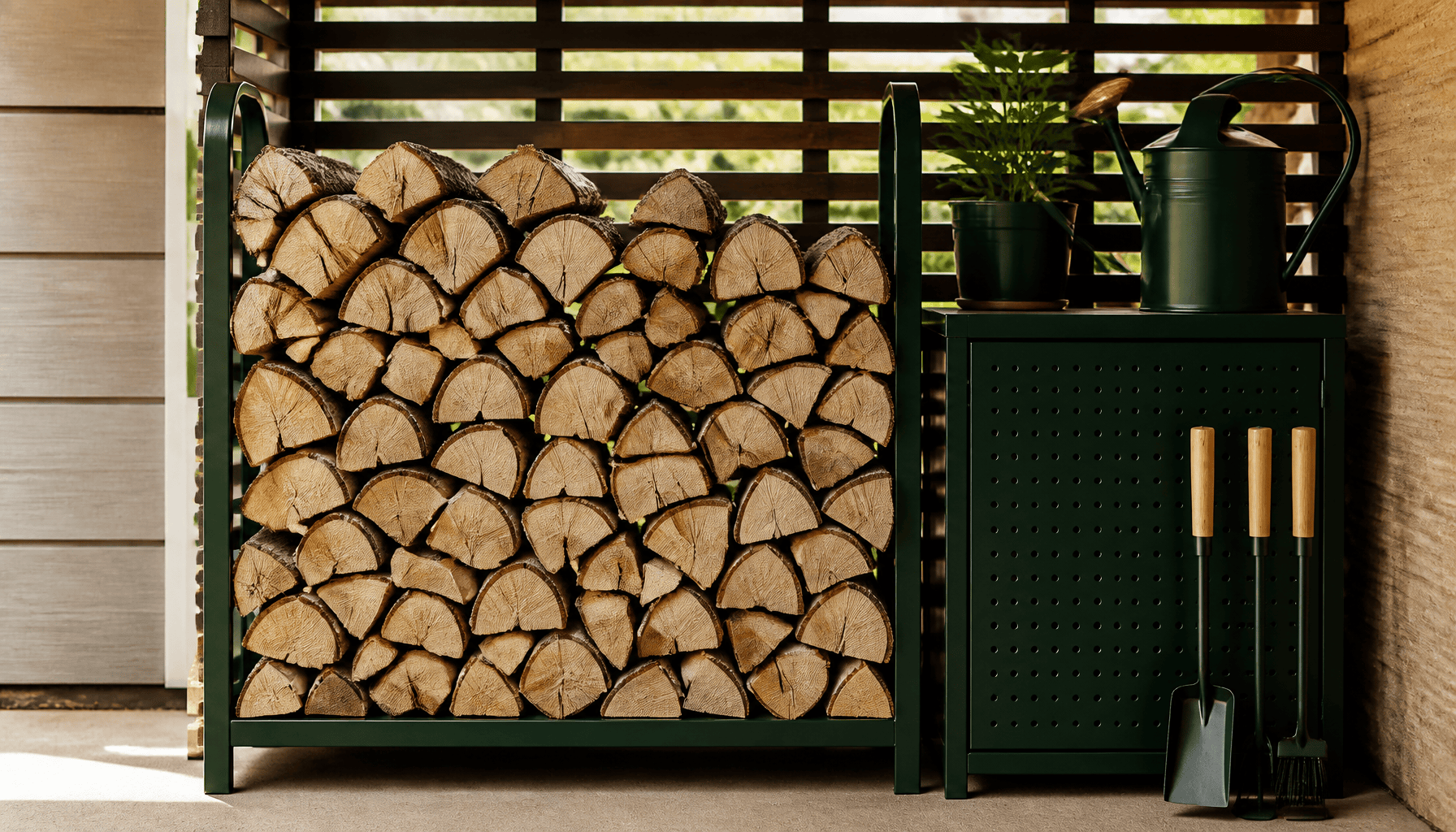 stockage de bois de chauffage