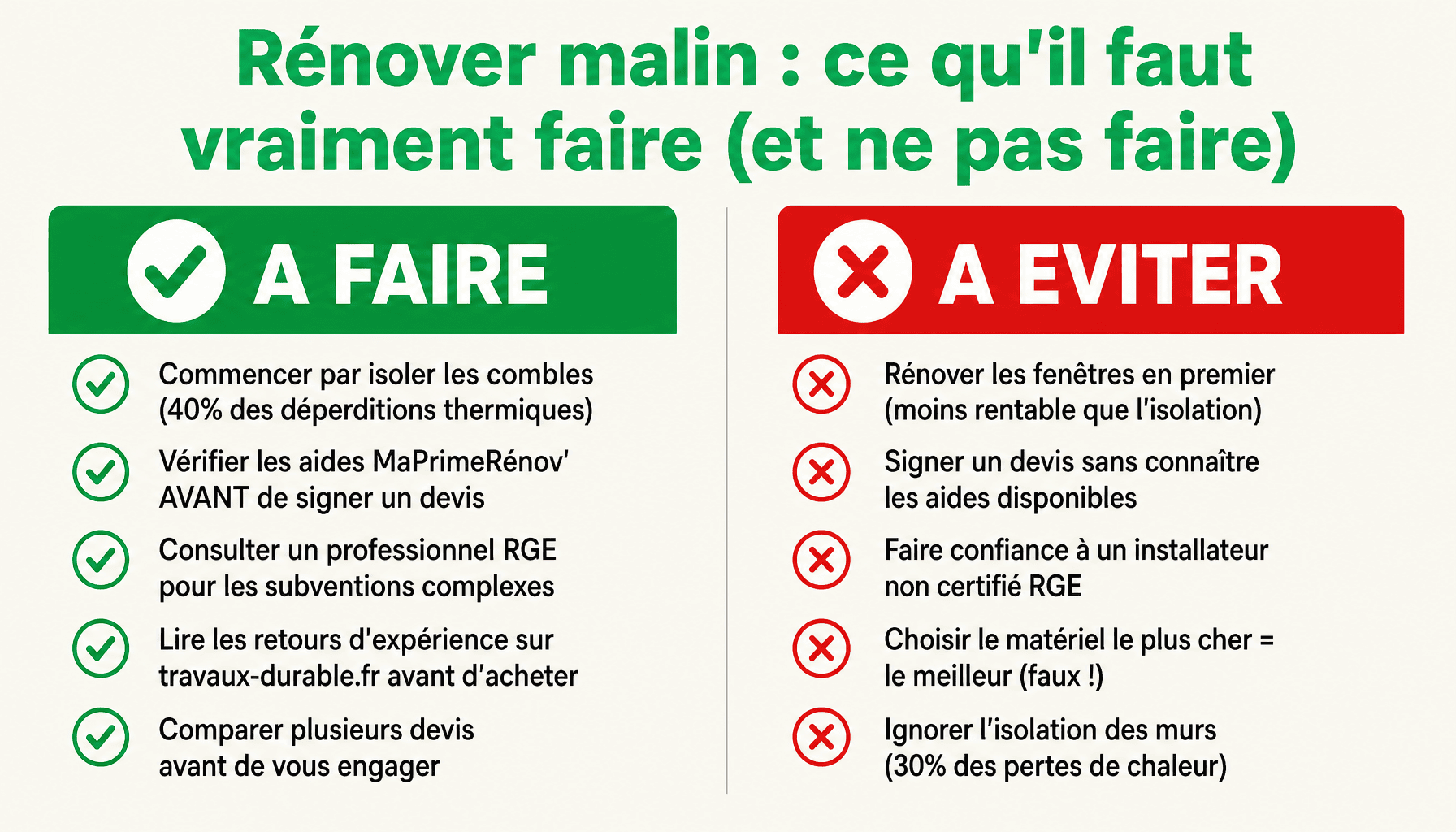 Guide pratique des erreurs à éviter pour rénover efficacement selon travaux-durable.fr