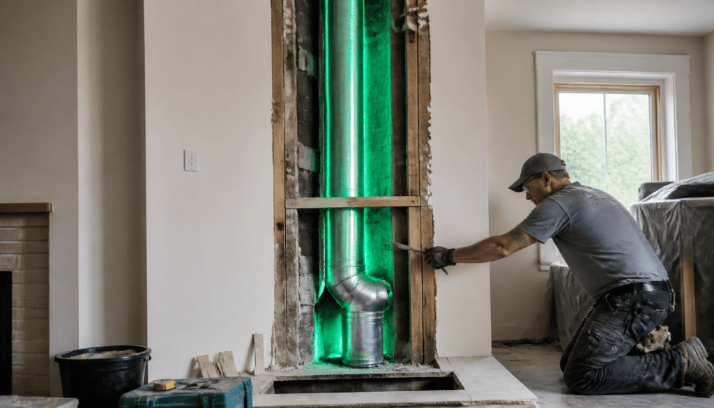 enlever cheminée et laisser conduit