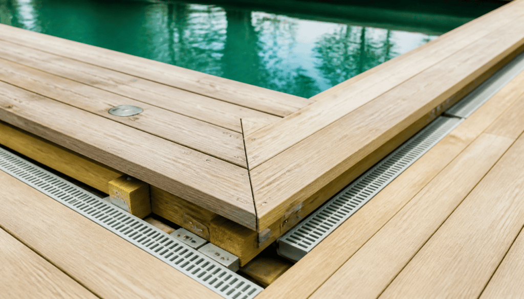 piscine sur terrasse bois