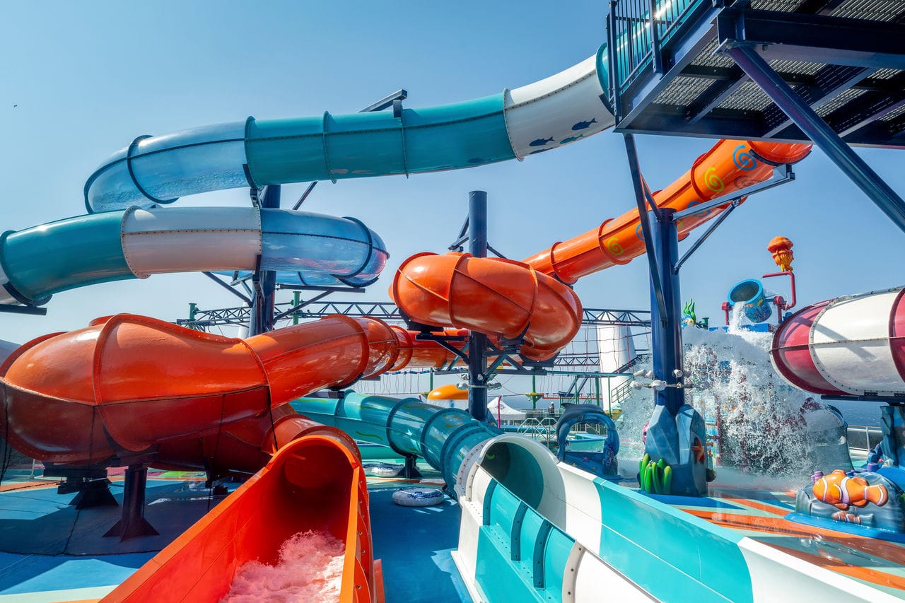 MSC Grandiosa aquapark waterslide