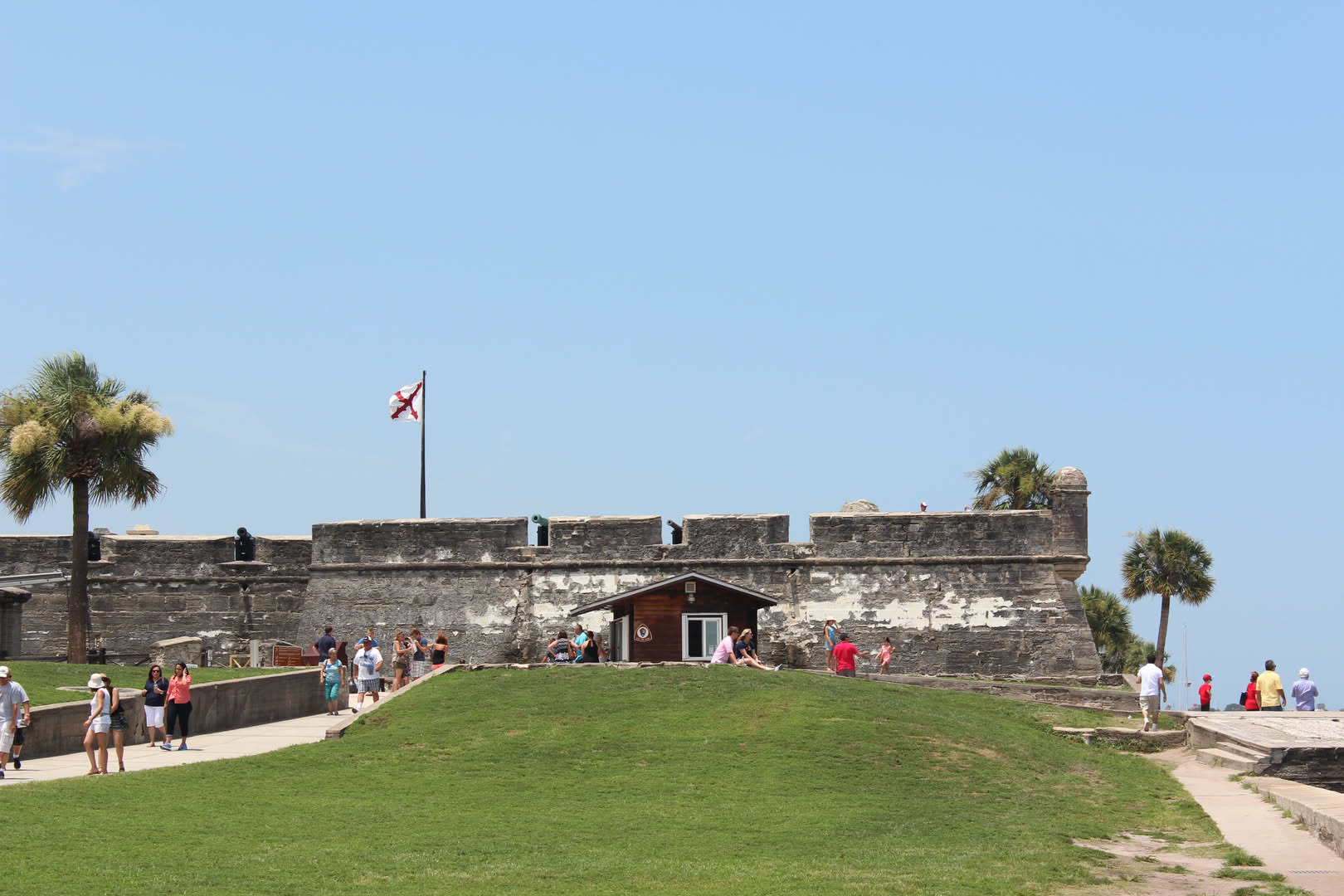 Historic fort with cannons in Nassau