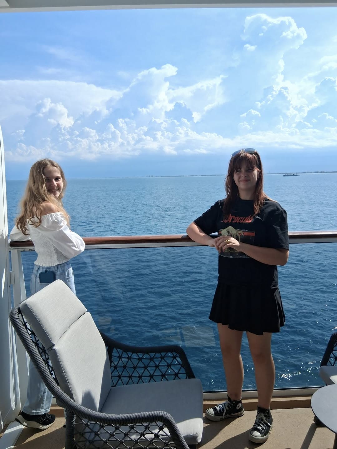 Friends enjoying the ocean view on a past cruise