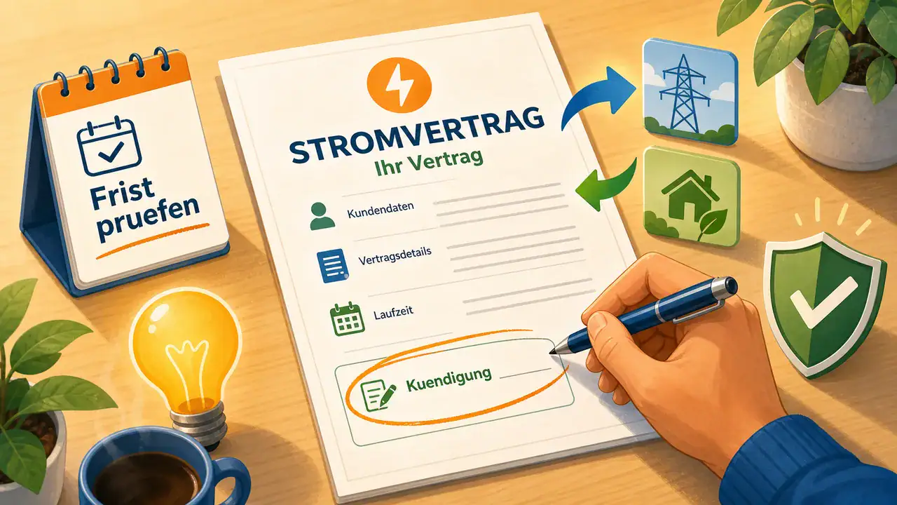 Stromvertrag wechseln trotz Laufzeit — Frist sicher prüfen
