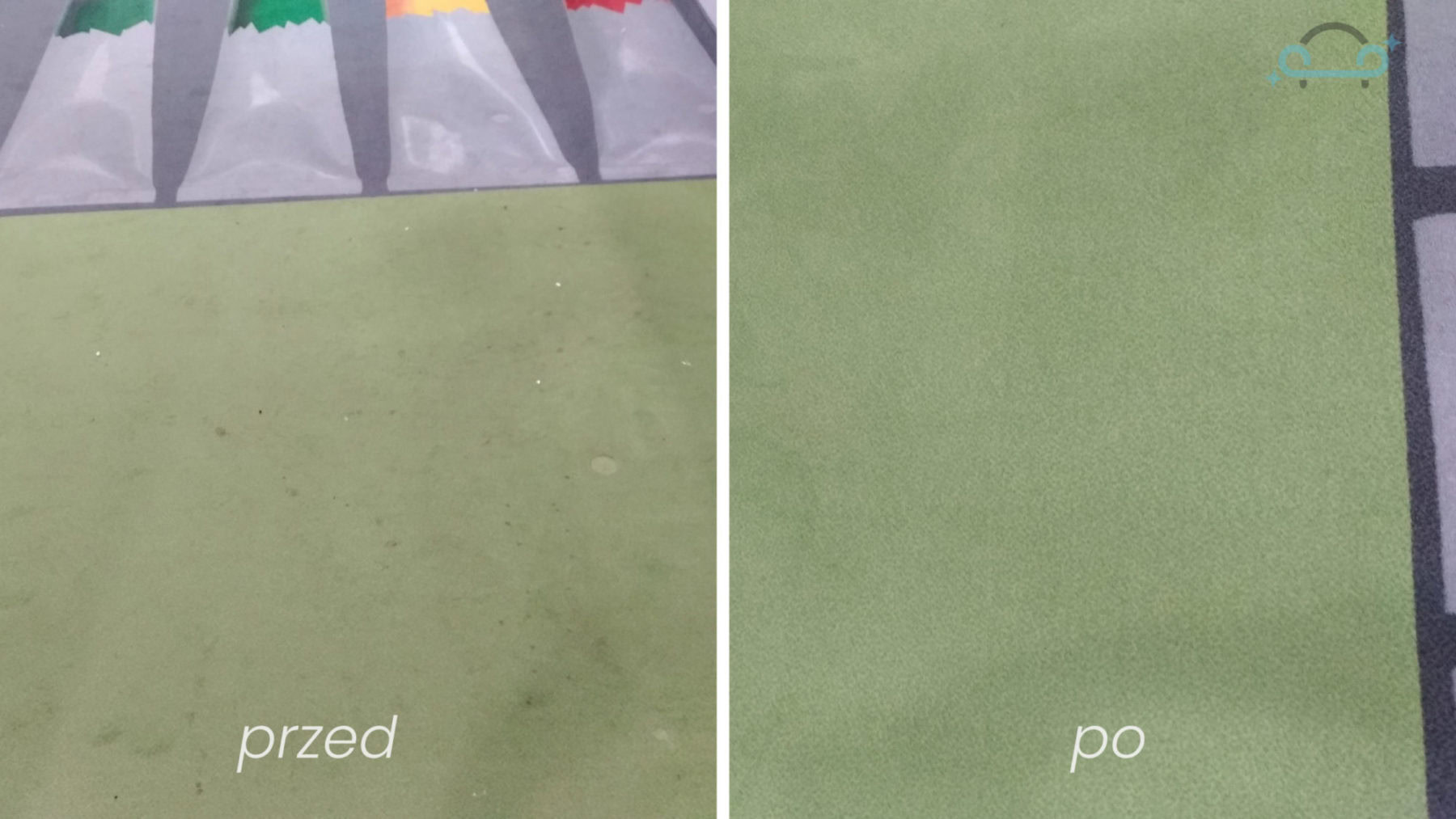 Wykładzina przed i po