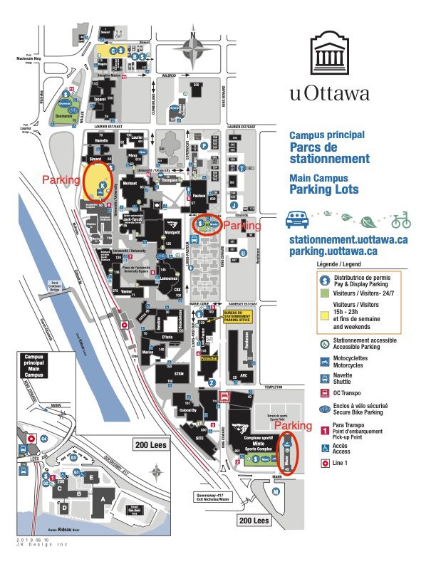 uOttawa campus parking map