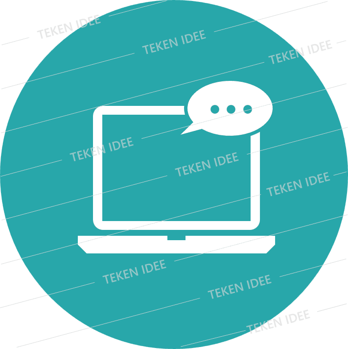 Wmebv TEKEN IDEE Laptop met tekst