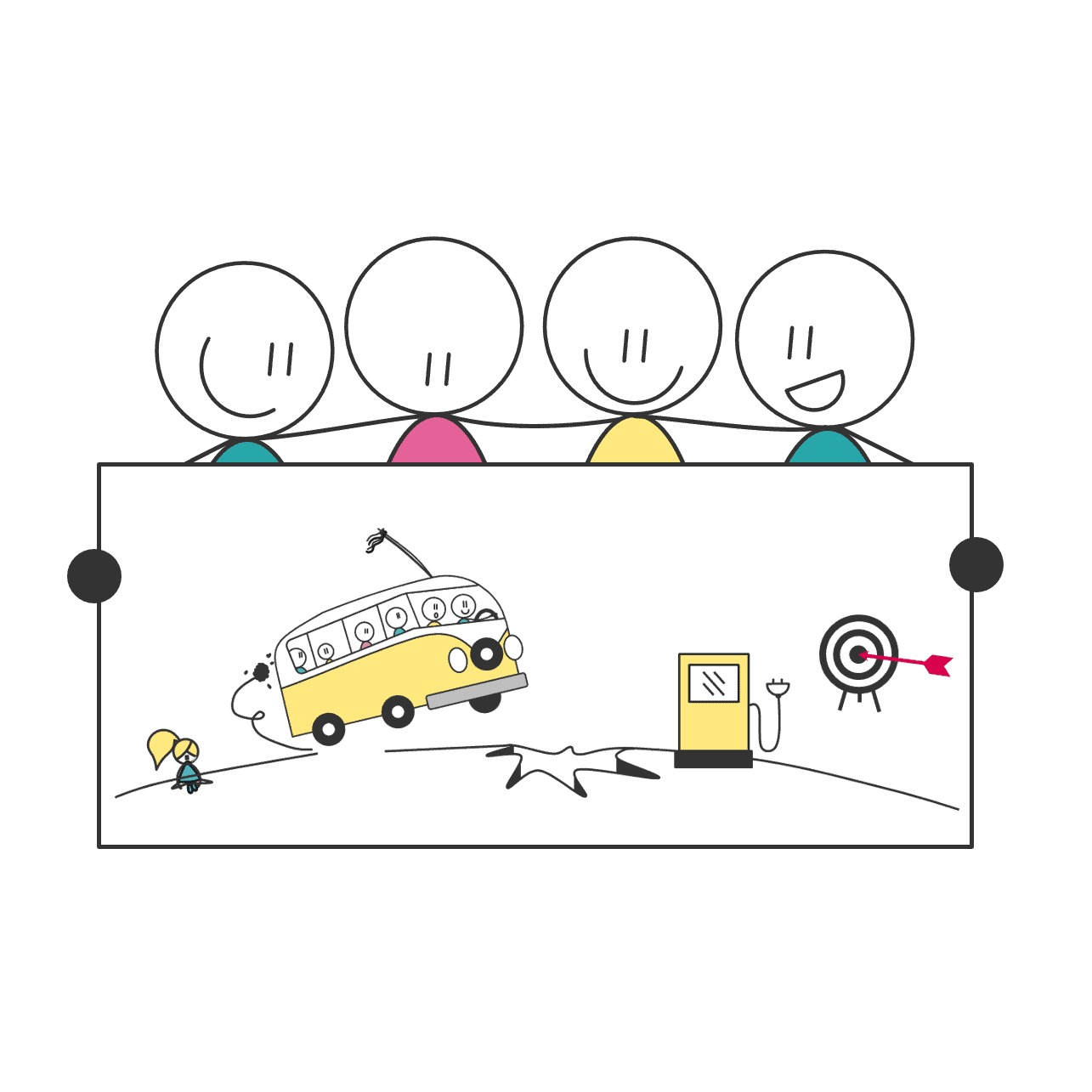 Training effectieve visuele communicatie groep teken idee