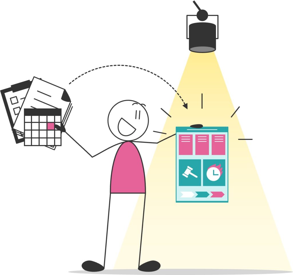 Informatie in beeld teken idee