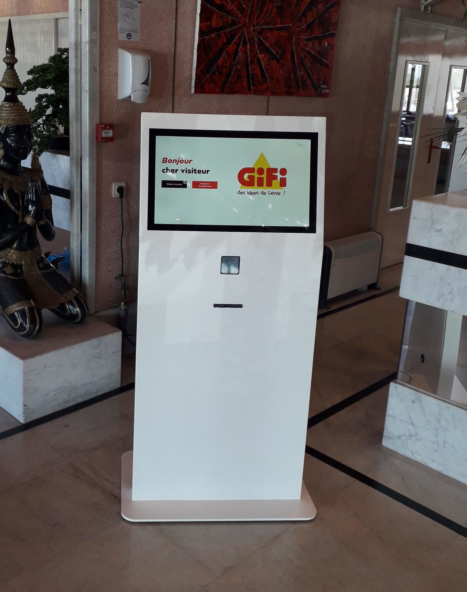 borne d'accueil visiteurs
