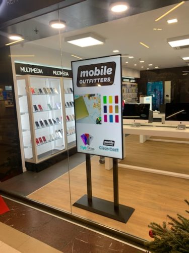 totem d'affichage vitrine