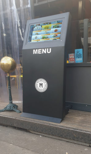 borne tactile outdoor - Menu digital