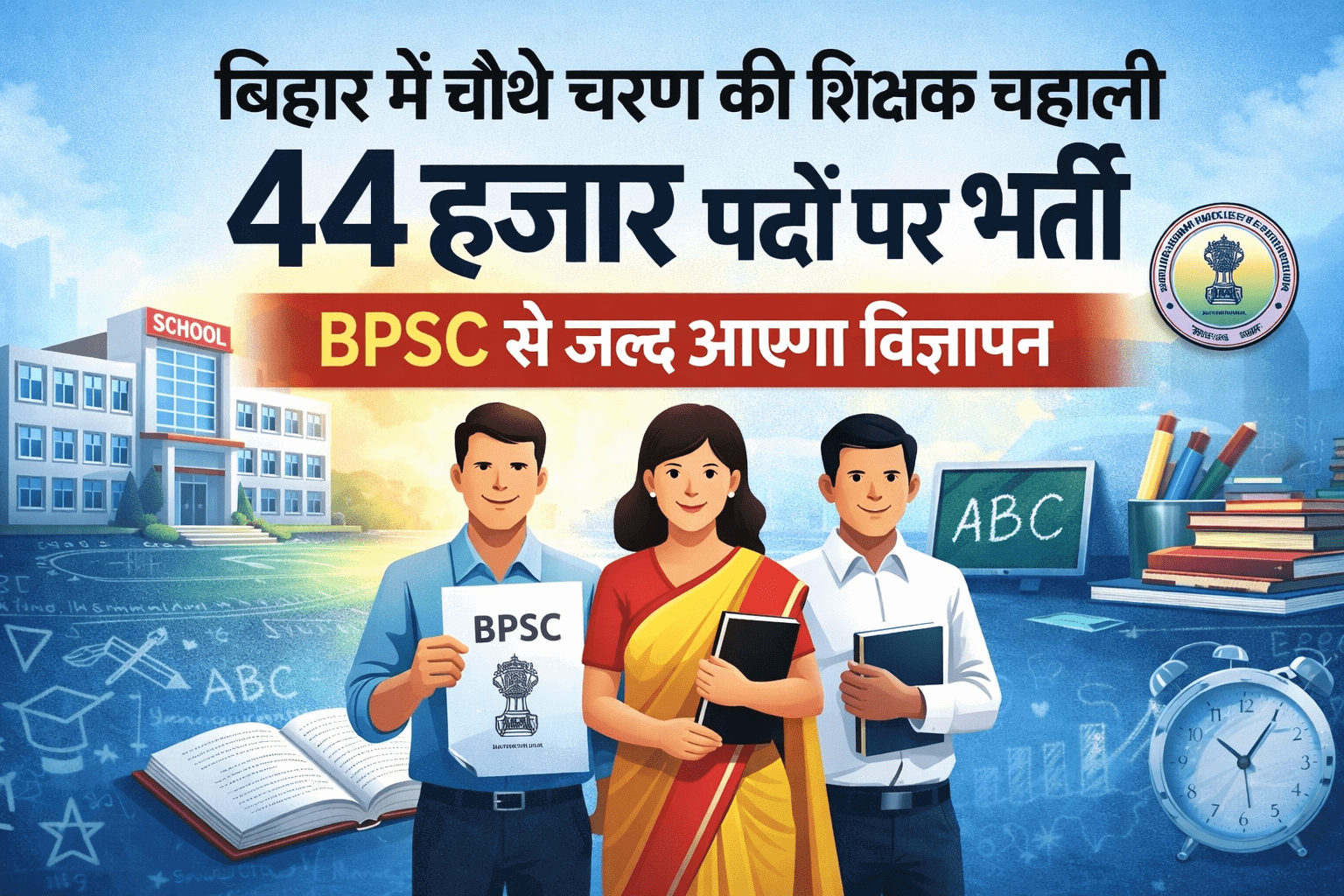 शिक्षा विभाग का बड़ा फैसला: 44 हजार शिक्षकों की भर्ती को मिली हरी झंडी