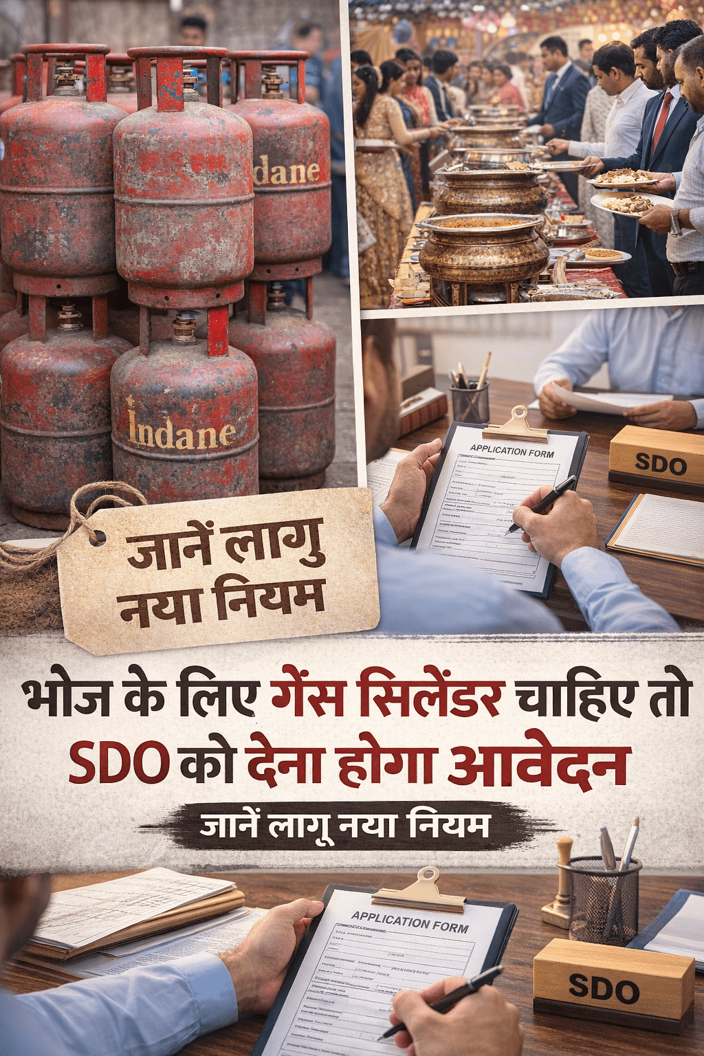 भोज के लिए गैस सिलेंडर चाहिए तो पहले देनी होगी सूचना, जानिए नई व्यवस्था