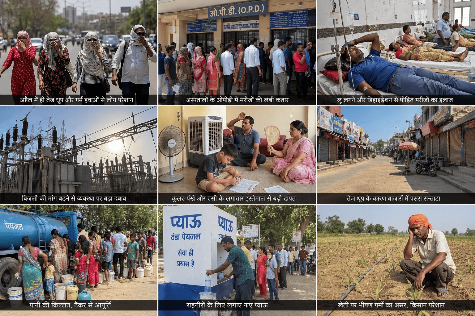 अप्रैल में ही बढ़ी गर्मी, स्वास्थ्य और जनजीवन पर असर