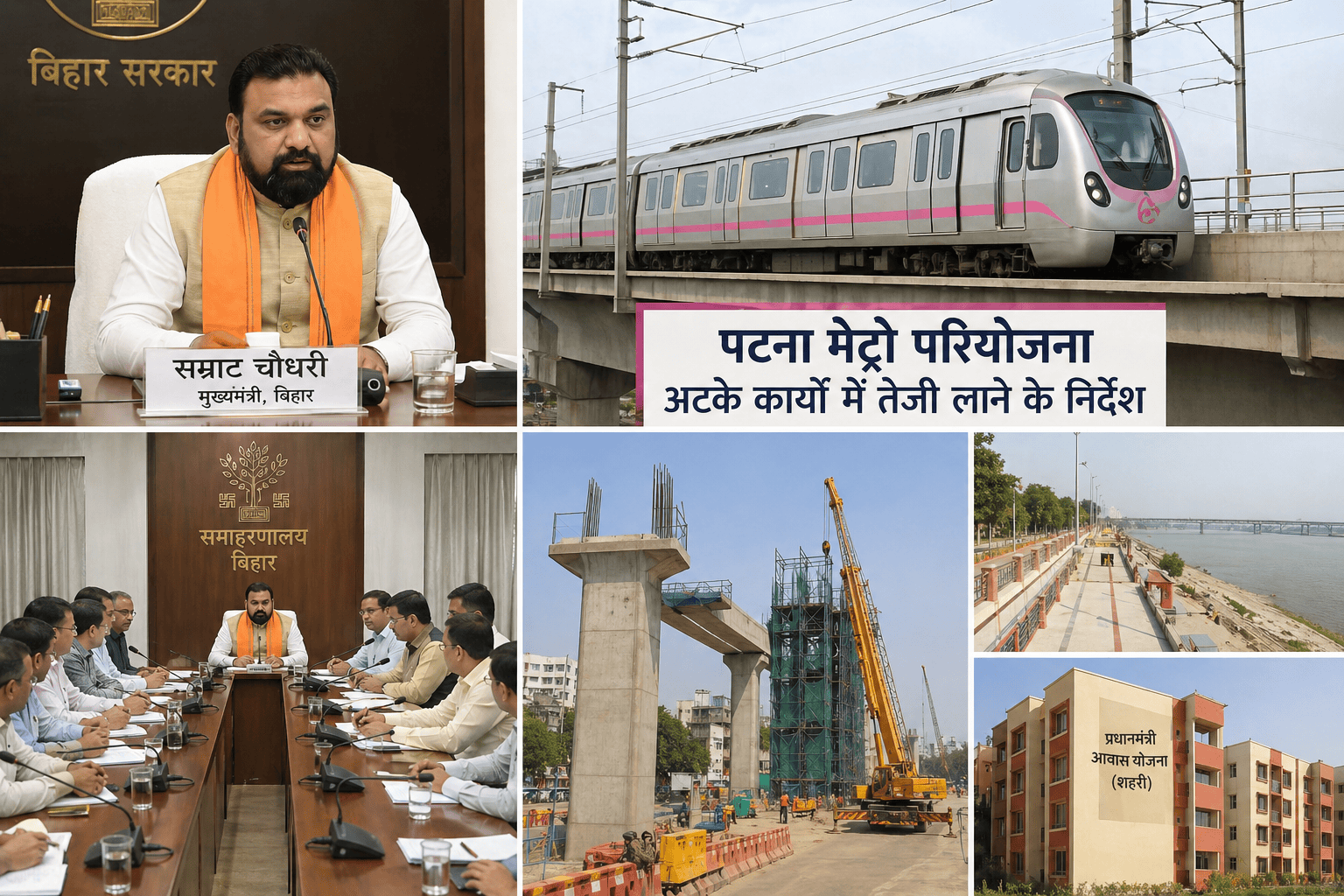 पटना मेट्रो परियोजना को मिली रफ्तार, अटके कार्यों में तेजी लाने के निर्देश