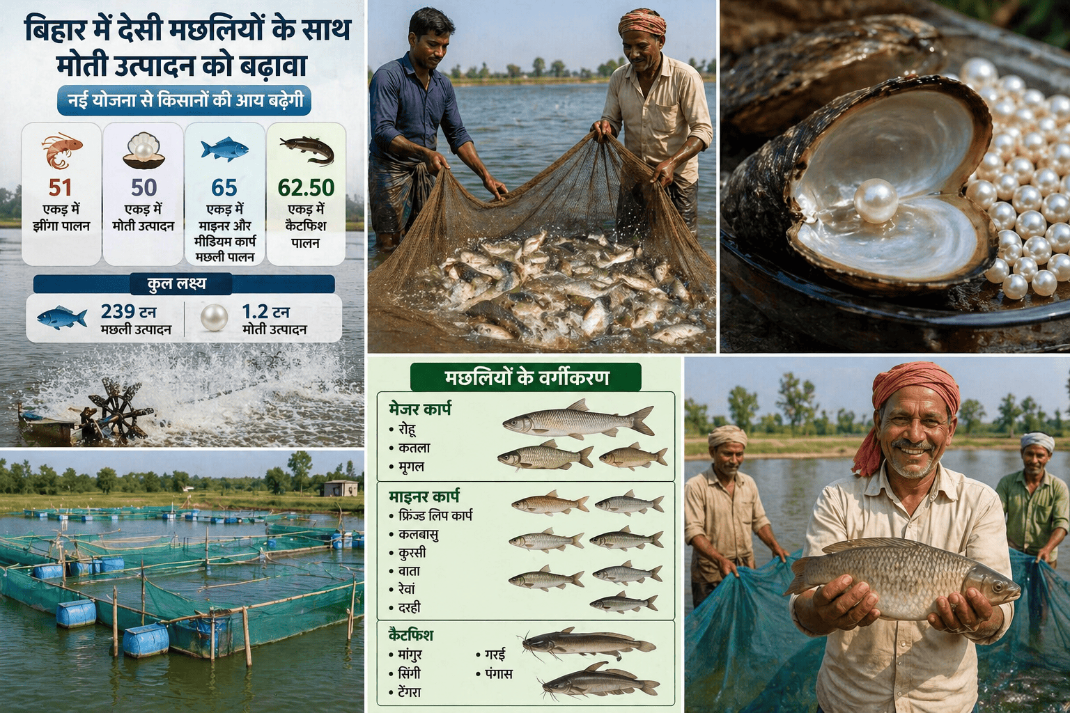 दुर्लभ देसी मछलियों के साथ बिहार में चमकेगा मोती उत्पादन, नई योजना से बढ़ेगी आय