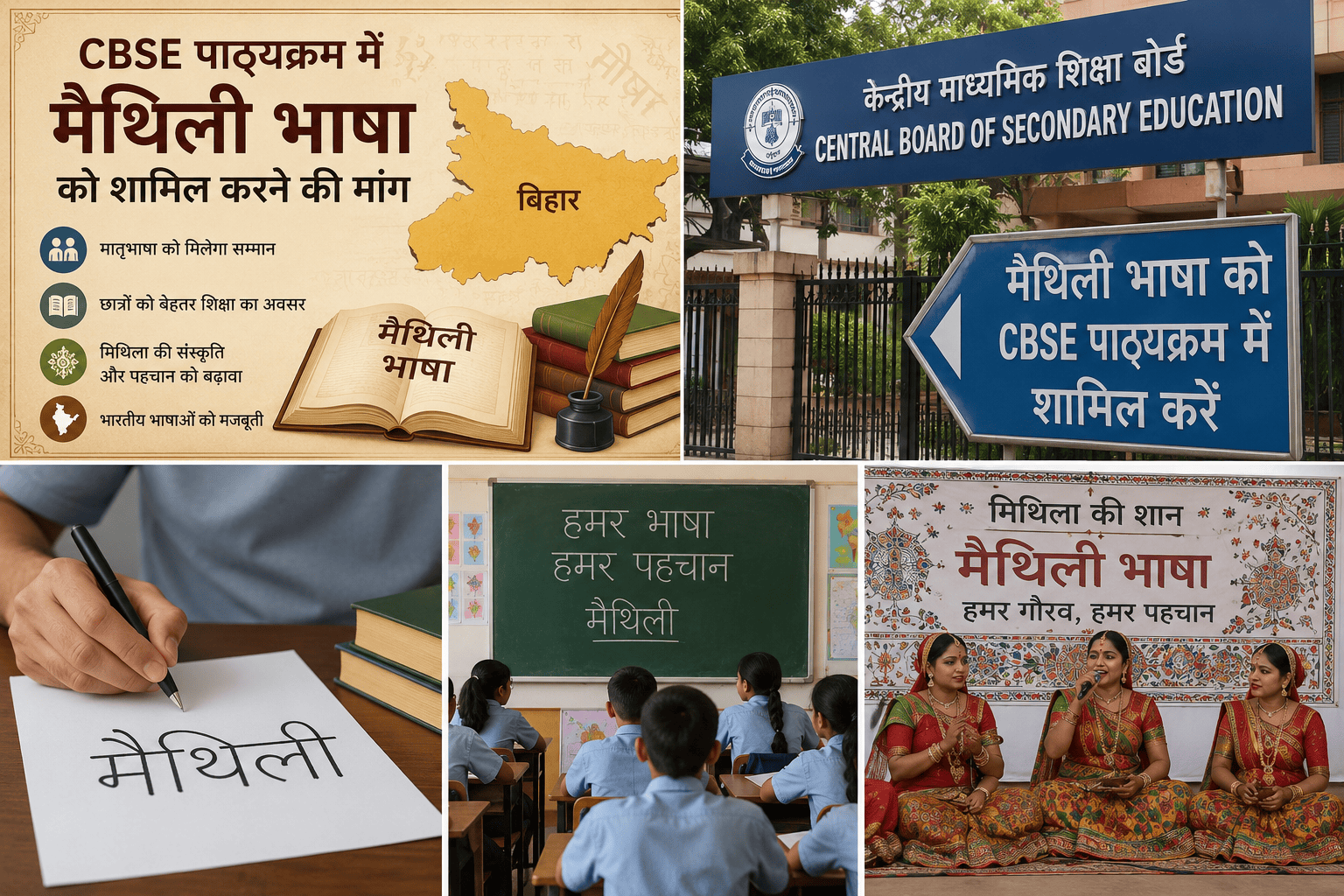 CBSE पाठ्यक्रम में मैथिली को शामिल करने की मांग तेज, बिहार सरकार ने केंद्र से की पहल