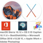 macOS Sierra 10.12 + OS X El Capitan 10.11.6 + BootDiskUtility + Microsoft Office 2016 15.28 VL + Apple iWork + Adobe Photoshop