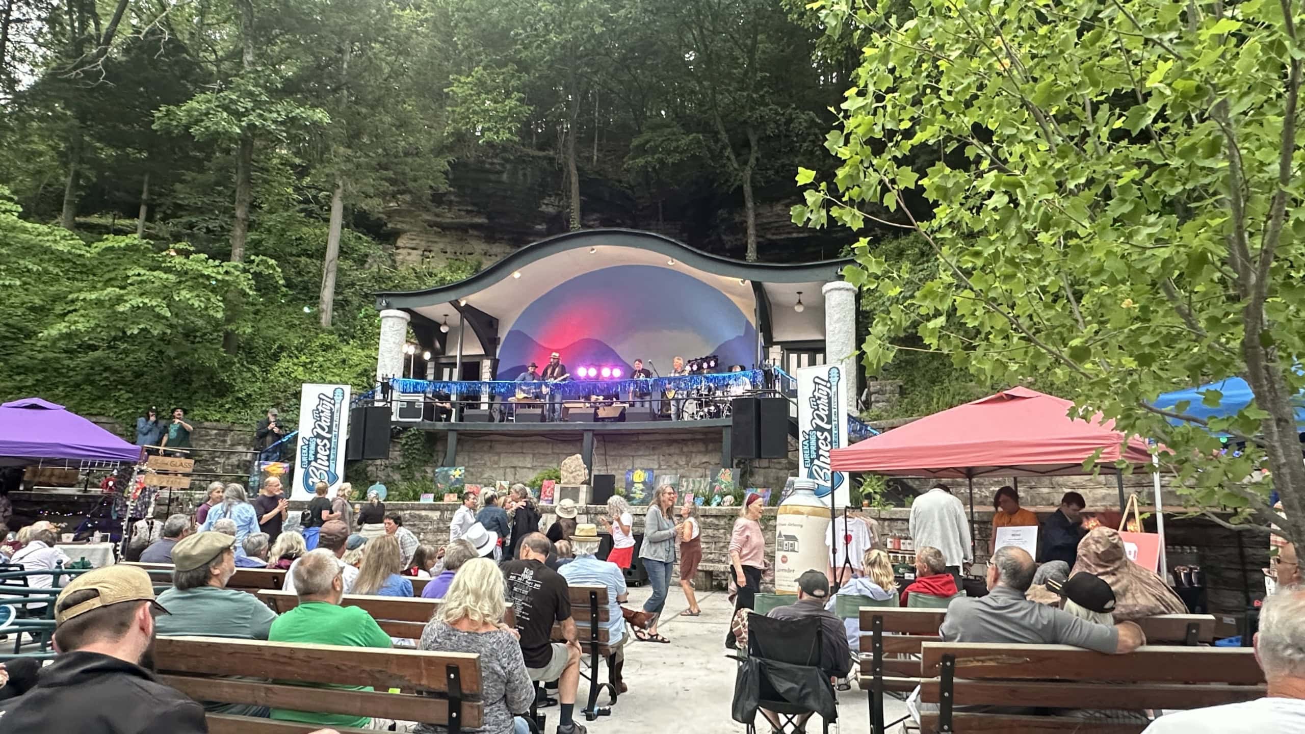 Glamp Camp in our A-frames over Blues Party Weekend