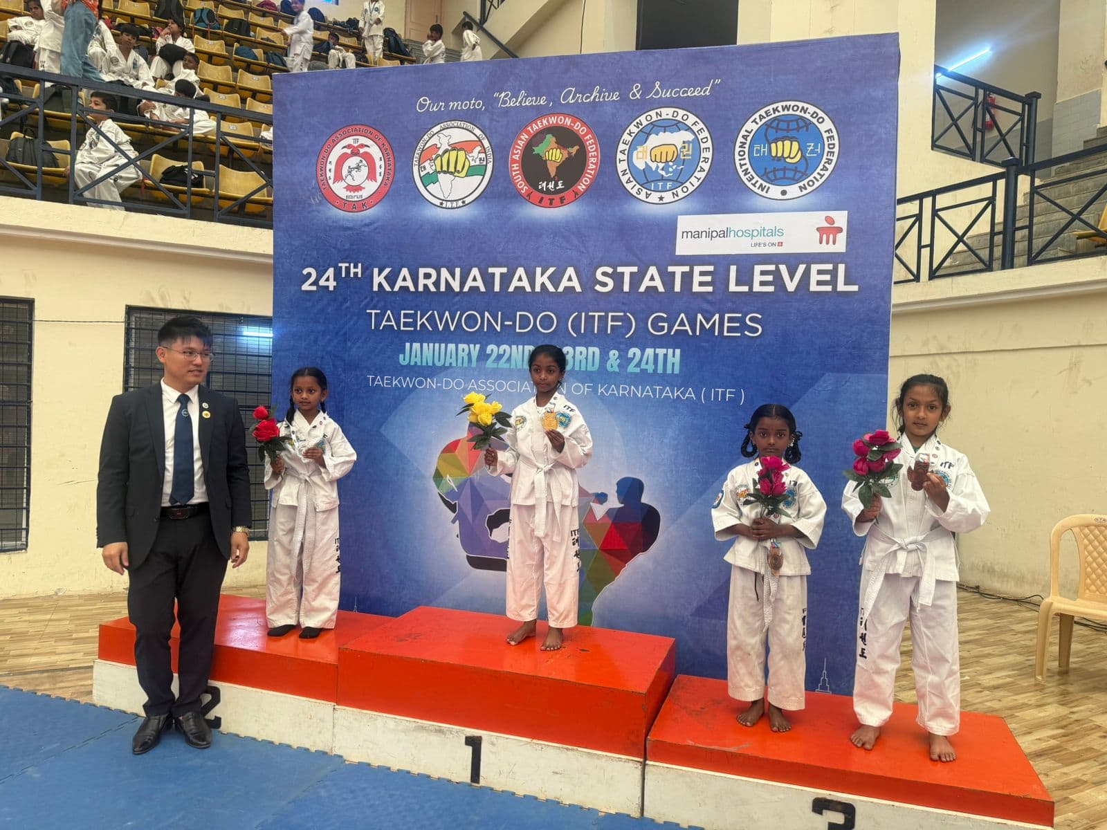 TSUS Bengaluru Shines at State-Level Taekwondo Championship