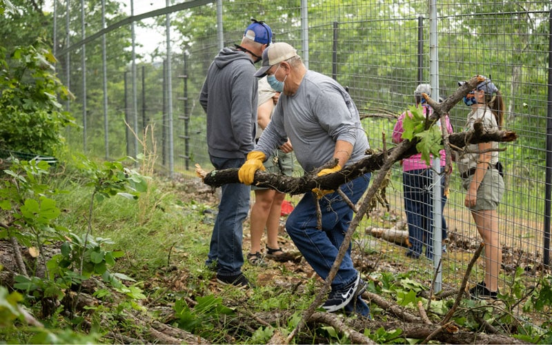 Gardening at Turpentine Creek