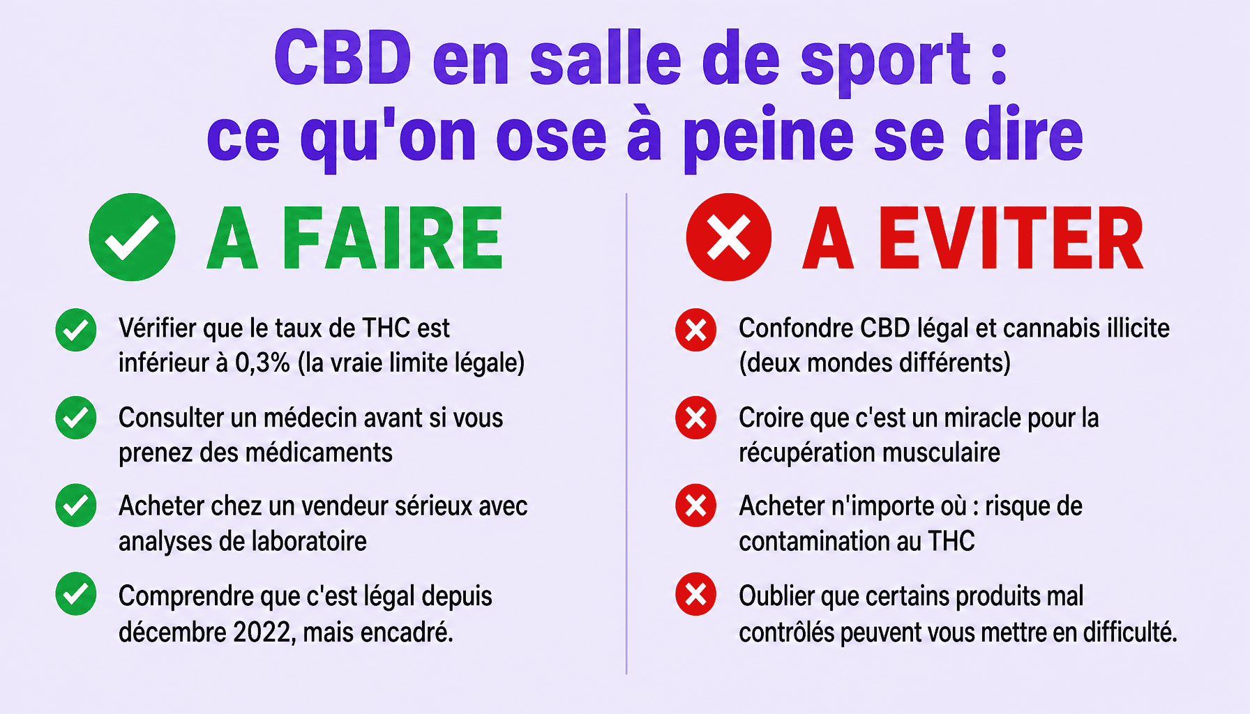 Infographie comment le joint de CBD s'est imposé de la salle de sport au coworking : bonnes pratiques et pièges à éviter