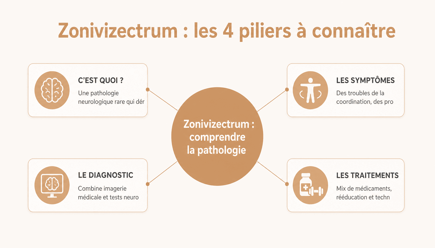 Infographie decomposition du zonivizectrum : definition, symptomes, diagnostic et traitements innovants