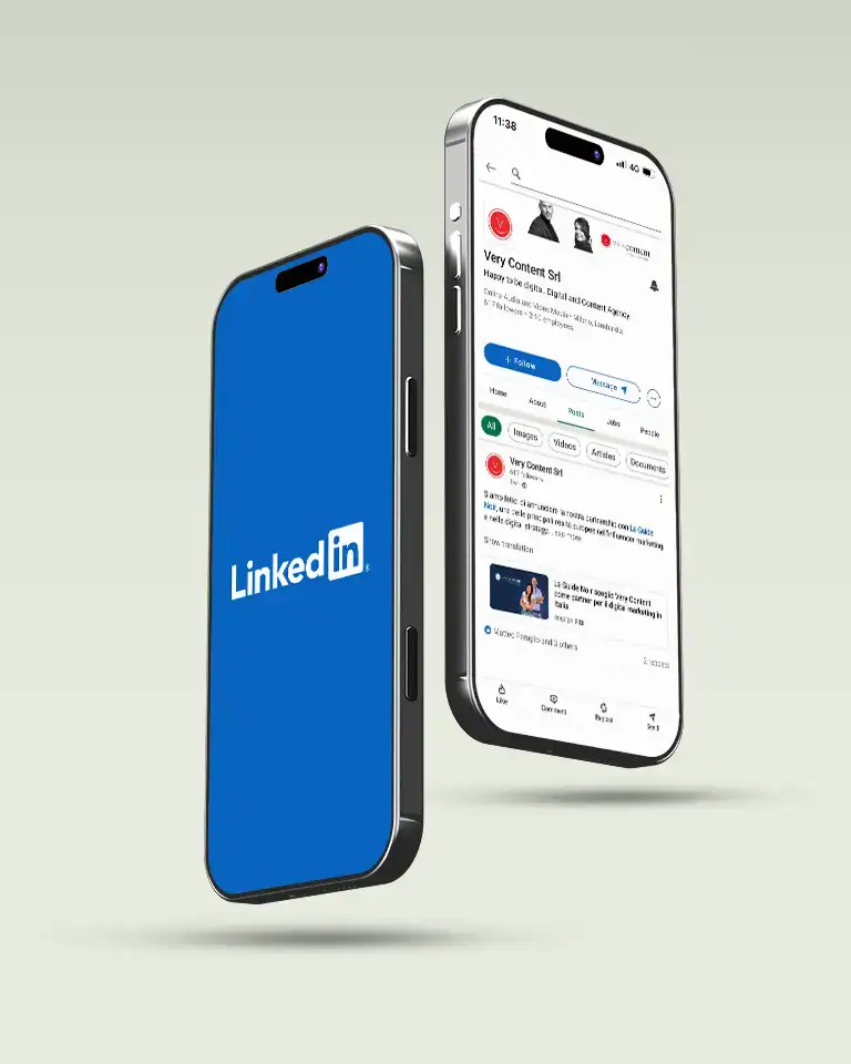 Esempi campagne LinkedIn Ads gestione agenzia Very Content Milano