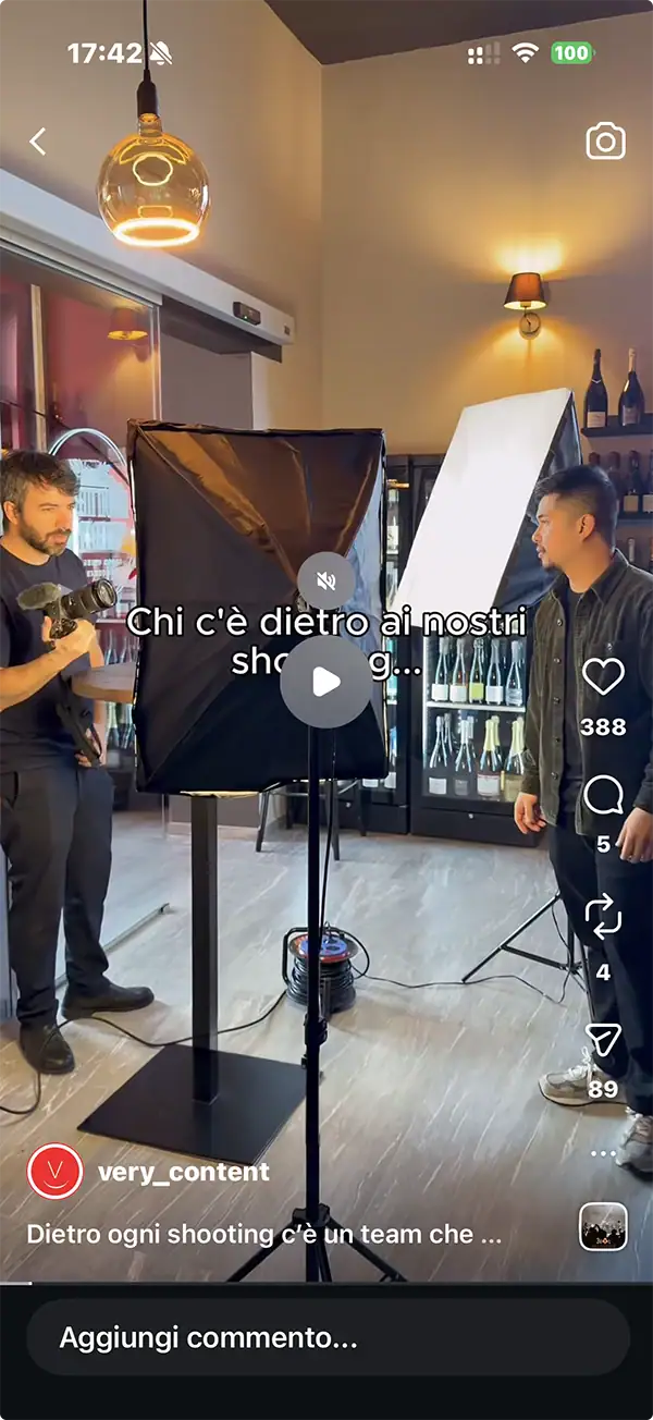 Behind the scenes shooting foto e video Very Content Milano