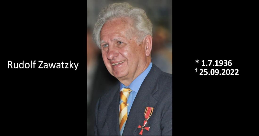 Rudolf Zawatzky, * 1.7.1936 t 25.09.2022