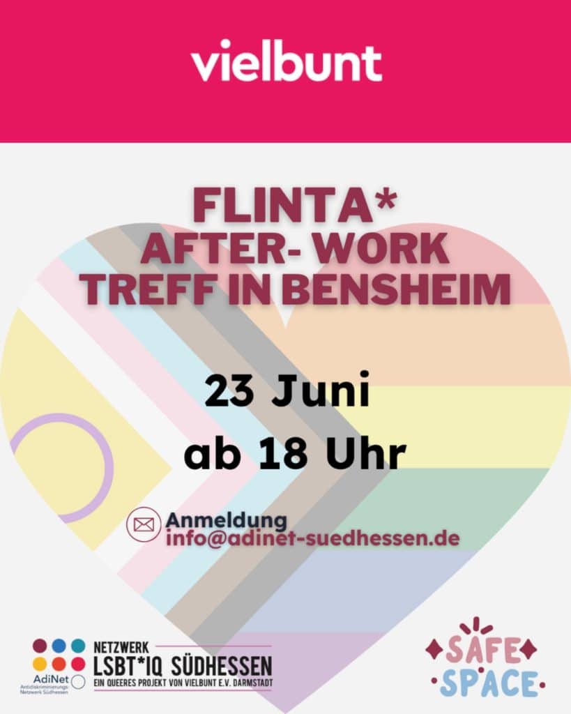 23.06. FLINTA* After-Work Treff in Bensheim