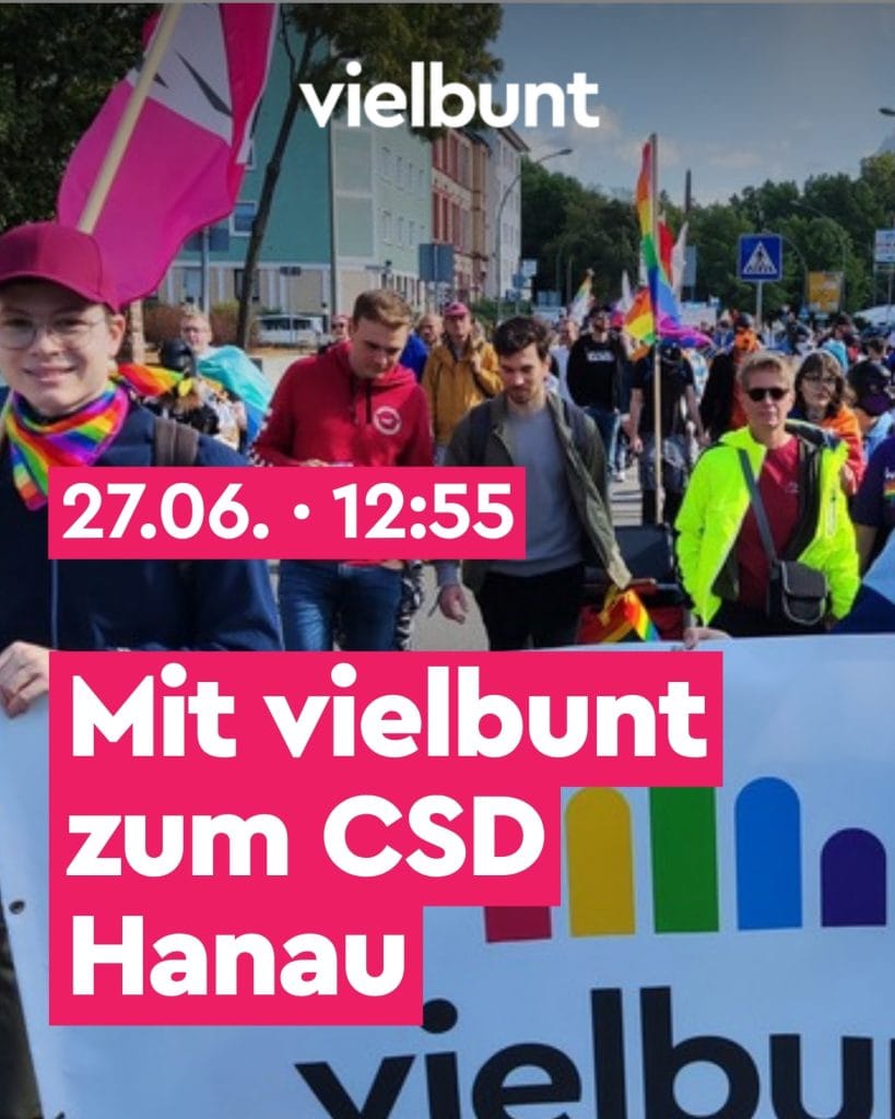 27.06. Mit vielbunt zum CSD Hanau