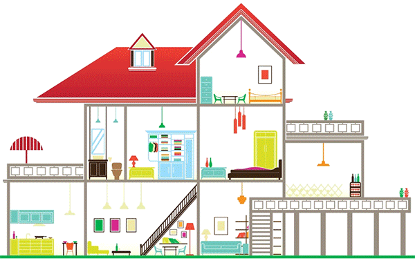 Radiant heating house